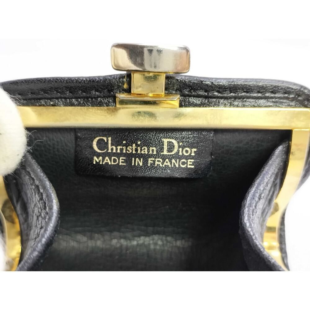 Christian Dior Vintage Black Cannage Kisslock Coin Purse - Picture 5 of 11